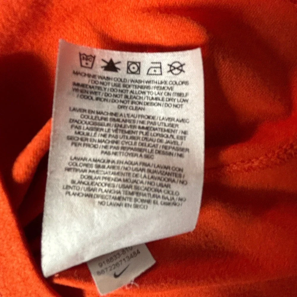 Nike Clemson Tigers Basketball Shirt Mens Medium Orange Dri-FIT Tee